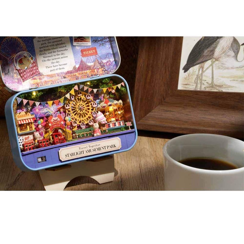 MAGQOO 3D Wooden Dollhouse Miniature DIY Doll House Kit with Furniture,1:100 DIY Box Theater Kit (Amusement Park) - Image 3